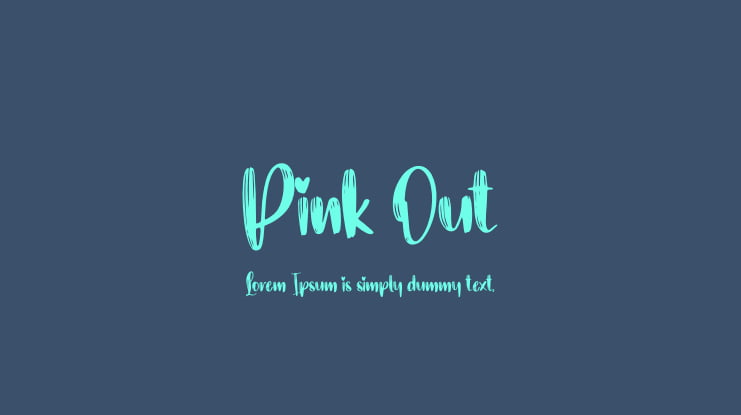 Pink Out Font