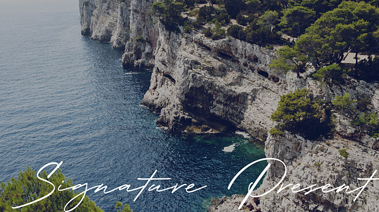 Signature Present Font