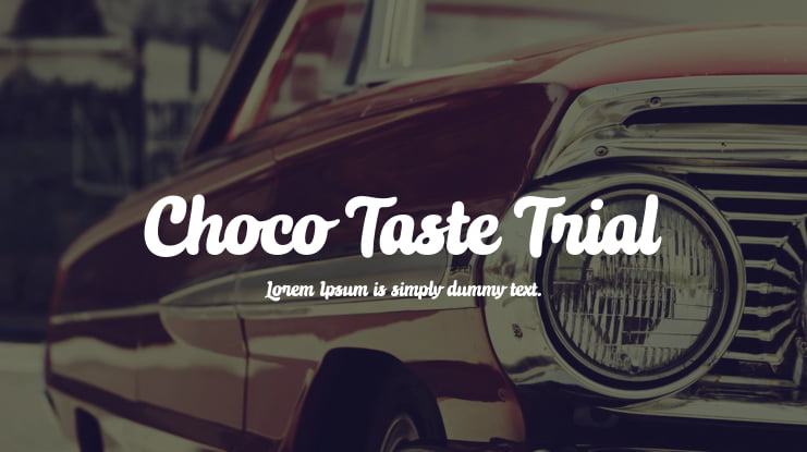 Choco Taste Trial Font