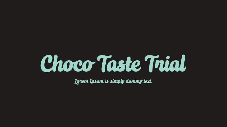 Choco Taste Trial Font