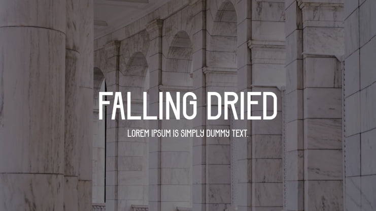 Falling Dried Font
