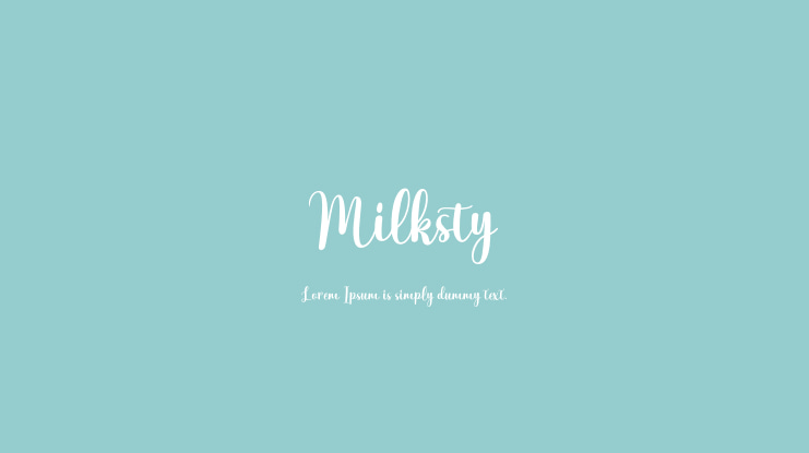 Milksty Font