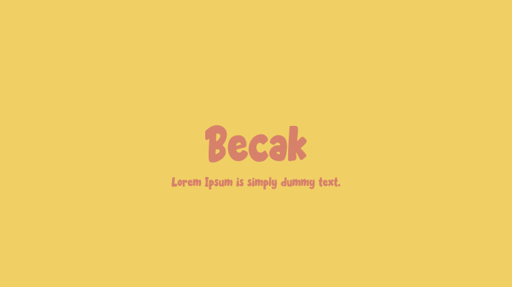 Becak Font