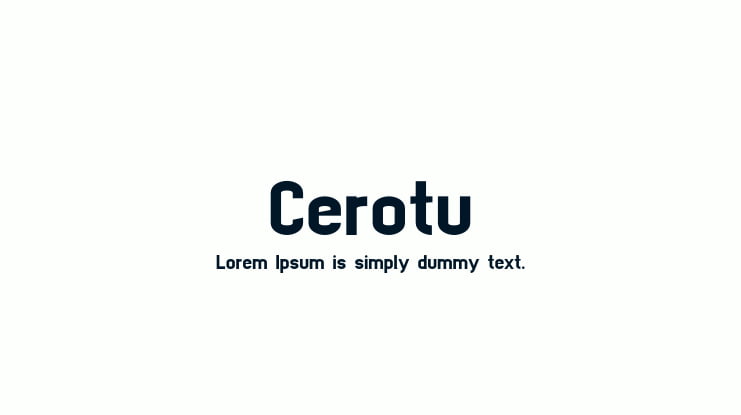 Cerotu Font