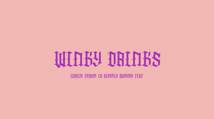 Winky Drinks Font
