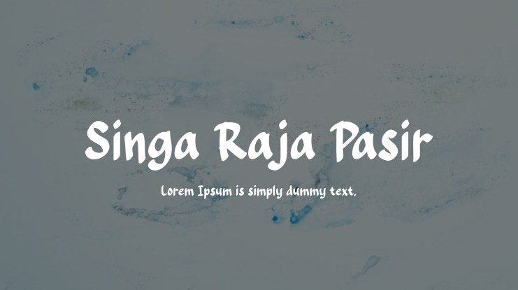 Singa Raja Pasir Font