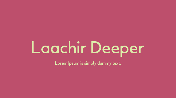 Laachir Deeper Font Family