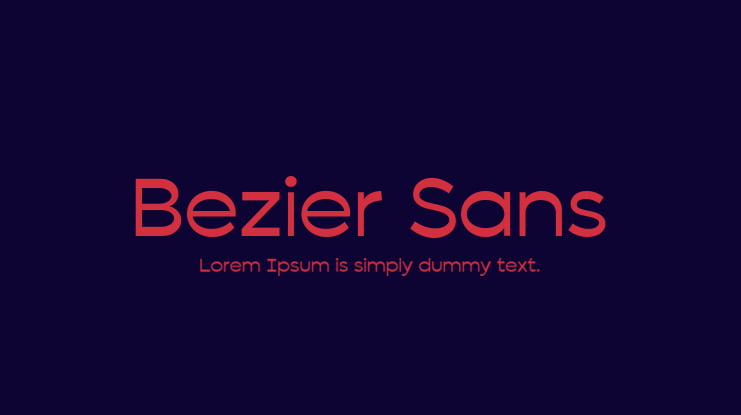 Bezier Sans Font Family