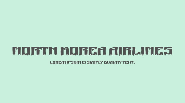 North Korea Airlines Font