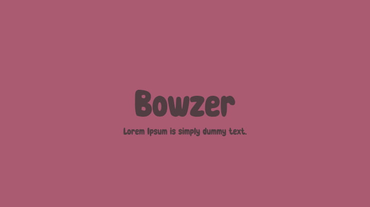 Bowzer Font