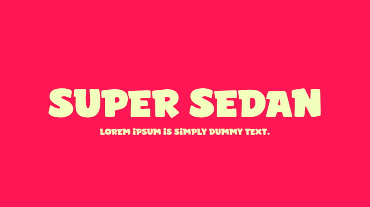 Super Sedan Font
