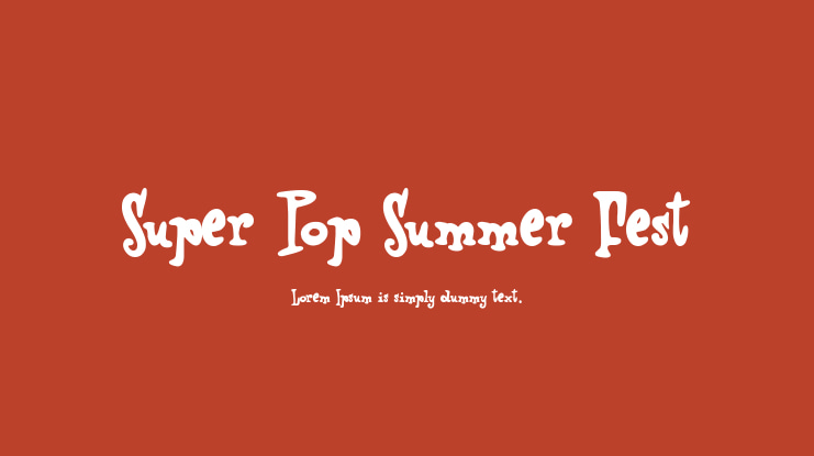 Super Pop Summer Fest Font