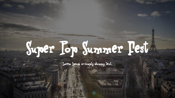 Super Pop Summer Fest Font