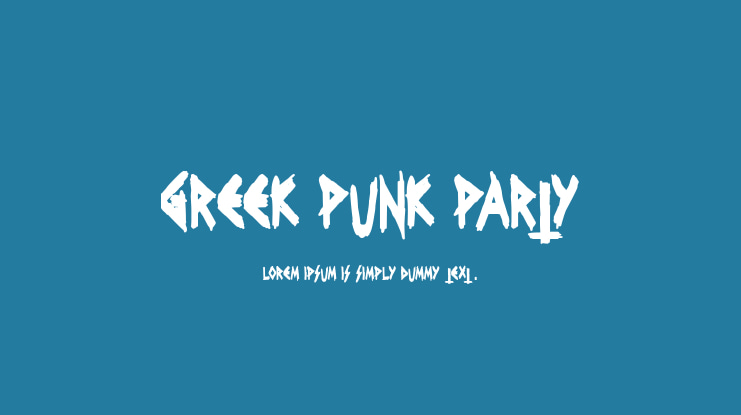 Greek Punk Party Font