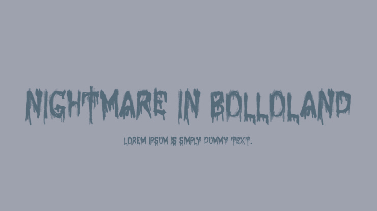 Nightmare in Bolloland Font