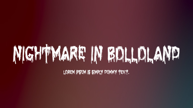 Nightmare in Bolloland Font