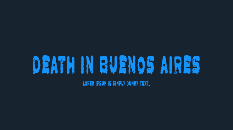 Death in Buenos Aires Font