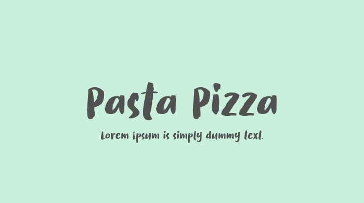 Pasta Pizza Font