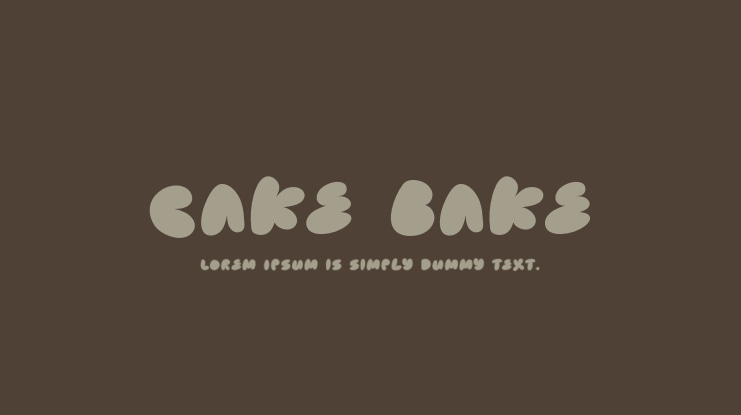 Cake Bake Font Family