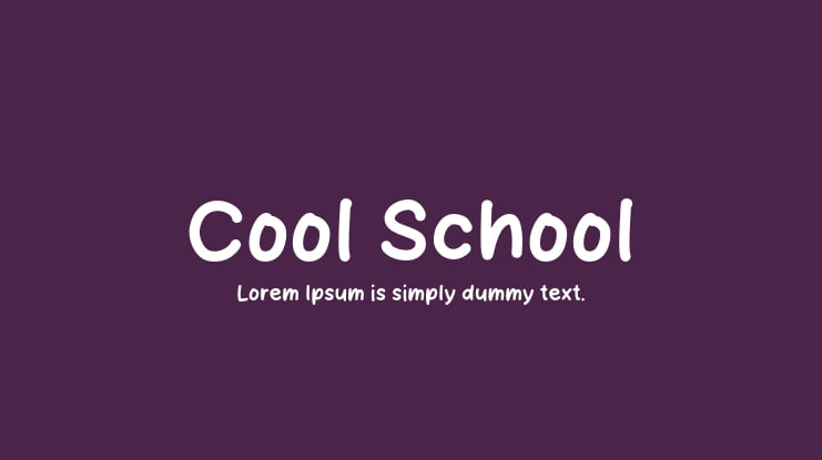 Cool School Font