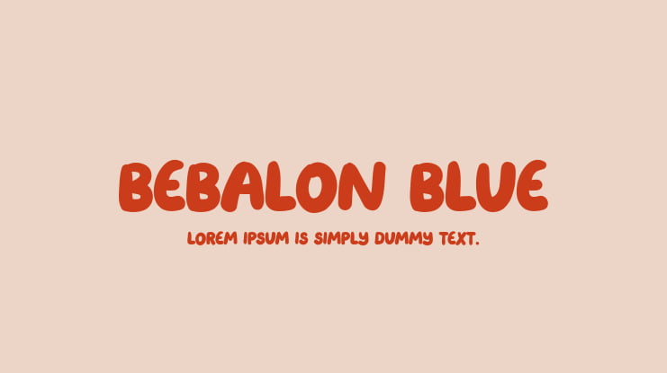 Bebalon Blue Font