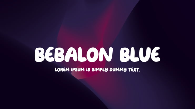 Bebalon Blue Font