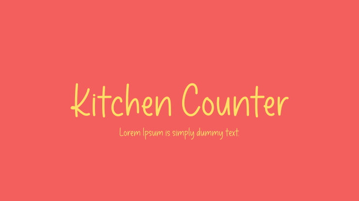 Kitchen Counter Font