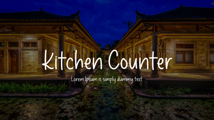 Kitchen Counter Font