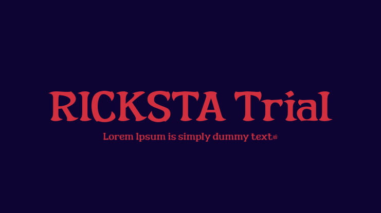 RICKSTA Trial Font
