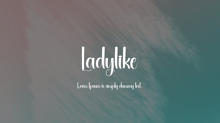 Ladylike Font