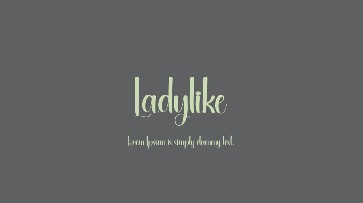 Ladylike Font