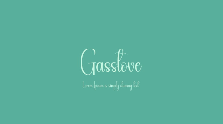 Gasstove Font