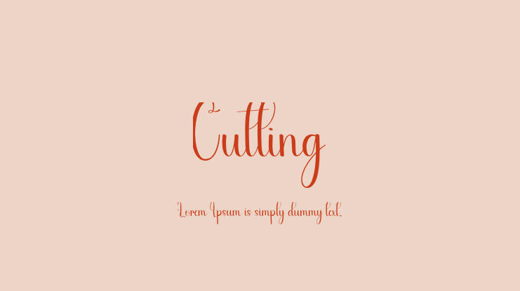 Cutting Font