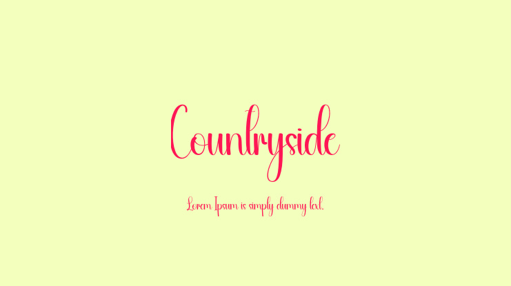 Countryside Font