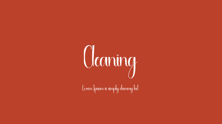 Cleaning Font