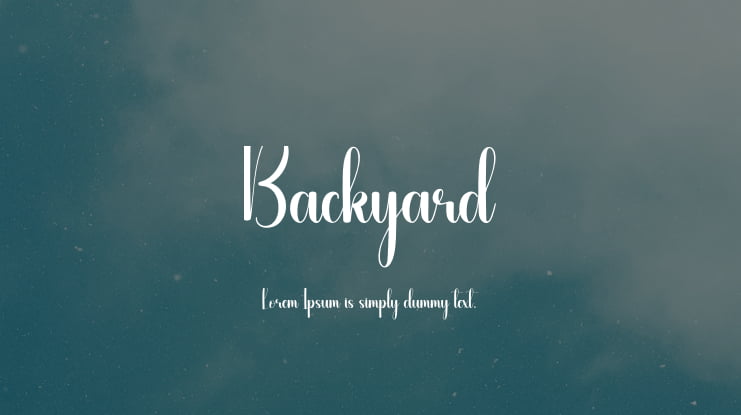 Backyard Font