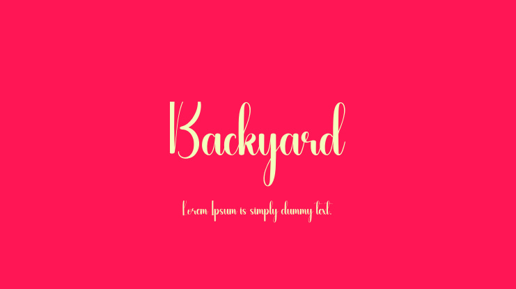 Backyard Font