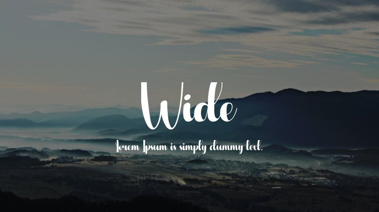 Wide Font