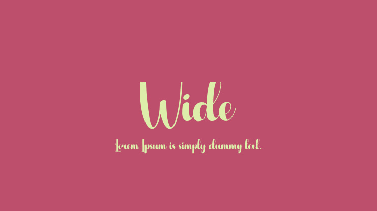 Wide Font