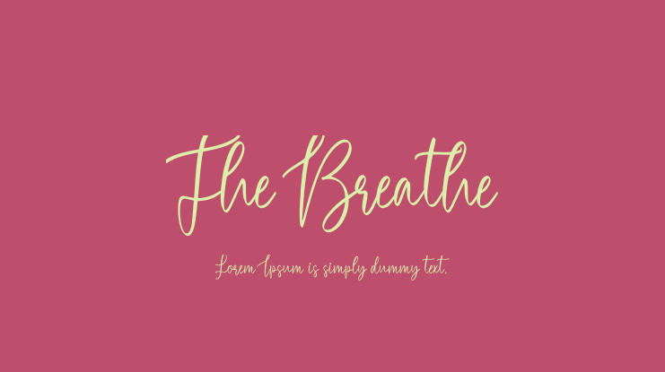 The Breathe Font