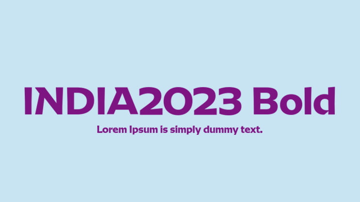 INDIA2023 Bold Font