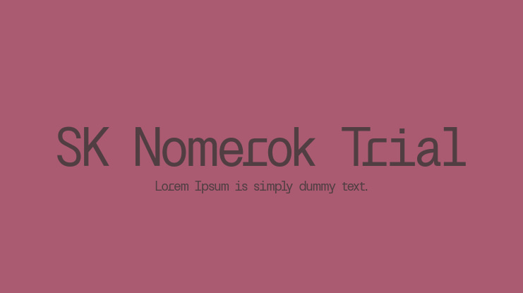 SK Nomerok Trial Font