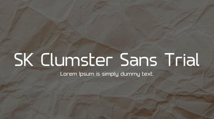 SK Clumster Sans Trial Font