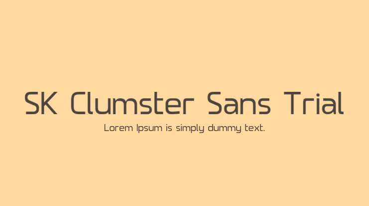 SK Clumster Sans Trial Font