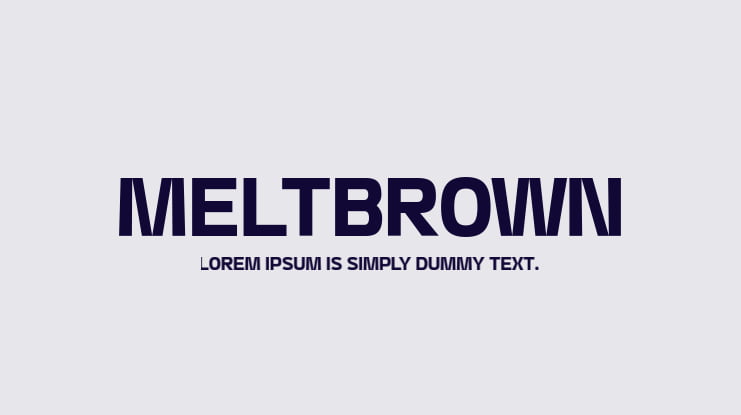 Meltbrown Font