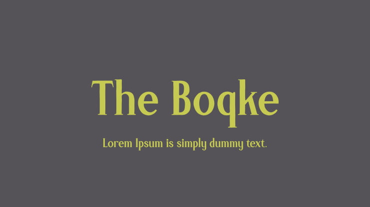 The Boqke Font