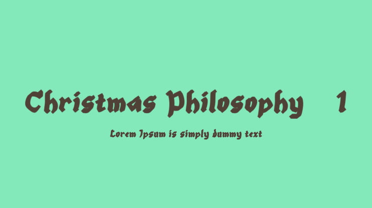 Christmas Philosophy - 1 Font