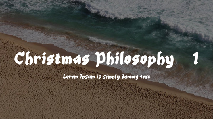 Christmas Philosophy - 1 Font