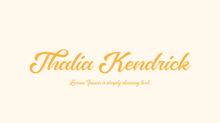 Thalia Kendrick Font Family