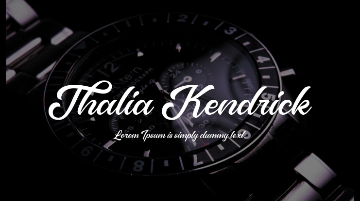 Thalia Kendrick Font Family
